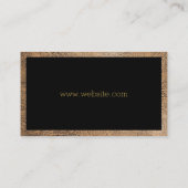 金ゴールド金属ルクス |レザー縁ど 名刺 (裏面)