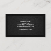 金ゴールド金属レベル |黒いテクスチャの背景 名刺 (裏面)