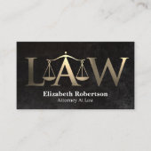 金ゴールド金属則 | ジャスティスはかりで測 名刺 (正面)