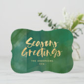 金ゴールド金属季節のごあいさつ シーズンカード (スタンド正面)