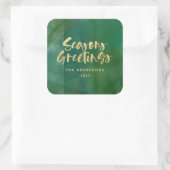 金ゴールド金属季節のごあいさつ スクエアシール (バッグ)