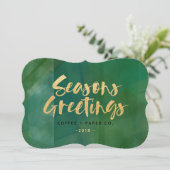 金ゴールド金属季節のごあいさつ 企業の シーズンカード (スタンド正面)