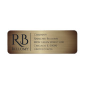 金ゴールド金属差出人住所ラベル ラベル (正面)