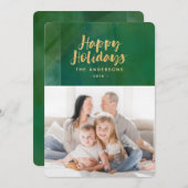 金ゴールド金属性の祝祭日 シーズンカード (正面/裏面)