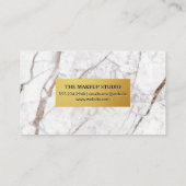 金ゴールド金属枠 | ホワイトマーブル 名刺 (裏面)