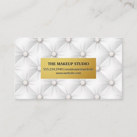 金ゴールド金属枠 |塗り潰し背景 名刺 (裏面)