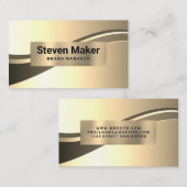 金ゴールド金属波 名刺 (正面/裏面)