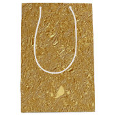 金ゴールド金属片 ミディアムペーパーバッグ (正面)