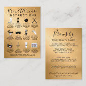 金ゴールド金属眉アフターケアアイコン 名刺 (正面/裏面)