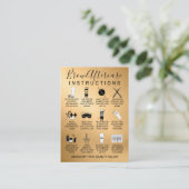 金ゴールド金属眉アフターケアアイコン 名刺 (スタンド正面)