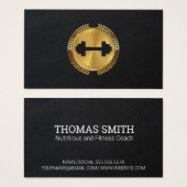 金ゴールド金属箔シール |レザー |ダンベルアイコン (正面&裏面)