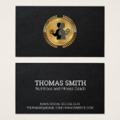 金ゴールド金属箔シール |レザー |フィットネスロゴ (正面&裏面)