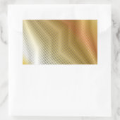 金ゴールド金属組織 長方形シール (バッグ)