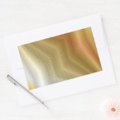 金ゴールド金属組織 長方形シール (封筒)