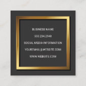 金ゴールド金属縁ど ロイヤリティカード (裏面)