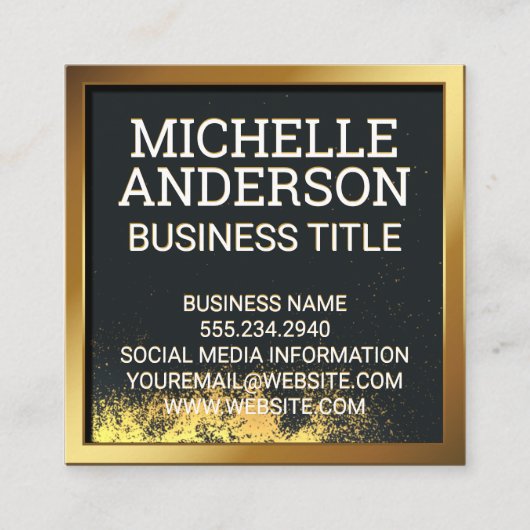 金ゴールド金属縁ど |金ゴールドダスト ロイヤリティカード (正面)