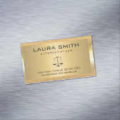 金ゴールド金属縁ど |金属ブラシ金ゴールド マグネット名刺 (インサイチュ)