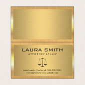 金ゴールド金属縁ど |金属ブラシ金ゴールド 名刺 (外部フラット)