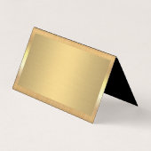 金ゴールド金属縁ど |金属ブラシ金ゴールド 名刺 (裏面)