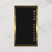 金ゴールド金属縁ど |黒の背景 名刺 (裏面)