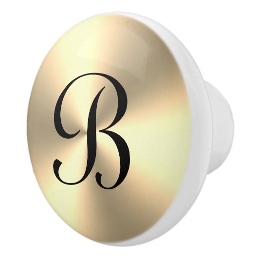 金ゴールド金属製の大理石の扉と引き出しプルノブ セラミックノブ (右)