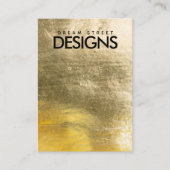 金ゴールド金属製イヤリングディスプレイカード 名刺 (正面)