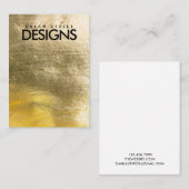 金ゴールド金属製イヤリングディスプレイカード 名刺 (正面/裏面)