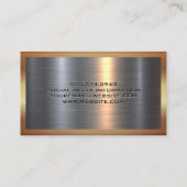 金ゴールド金属銀の背景 |光沢 名刺 (裏面)