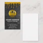 金ゴールド金属銀器 |石板金ゴールド 名刺 (正面/裏面)