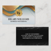 金ゴールド金属離れ | 黄金の波 名刺 (正面/裏面)