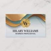 金ゴールド金属離れ | 黄金の波 名刺 (正面)