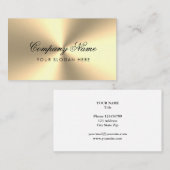 金ゴールド金属高級名刺テンプレート 名刺 (正面/裏面)