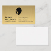 金ゴールド金属 | ウォメンズ美しい 名刺 (正面/裏面)