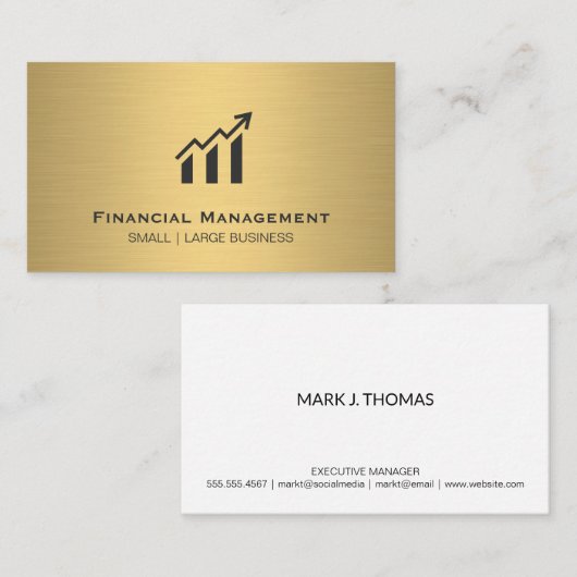 金ゴールド金属 |エグゼクティブファイナンシャルマネージャー 名刺 (正面/裏面)