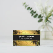 金ゴールド金属 |ゴールドフォイルのスペックバックグラウンド 名刺 (スタンド正面)