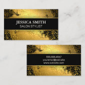 金ゴールド金属 |ゴールドフォイルのスペックバックグラウンド 名刺 (正面/裏面)