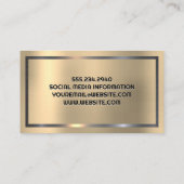 金ゴールド金属 |シルバーフレーム 名刺 (裏面)