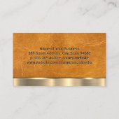 金ゴールド金属 | タンレザー 名刺 (裏面)