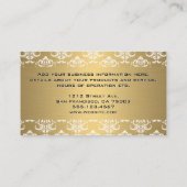 金ゴールド金属 | ダマスクパターン 割引カード (裏面)