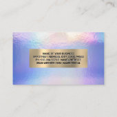 金ゴールド金属 |ホログラフィック虹色パステルフォイル 名刺 (裏面)