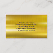 金ゴールド金属 |メイクアップブラシ 名刺 (裏面)