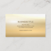 金ゴールド金属 | メタル光彩 名刺 (裏面)