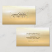 金ゴールド金属 | メタル光彩 名刺 (正面/裏面)