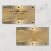 金ゴールド金属 | リベット 名刺 (正面/裏面)