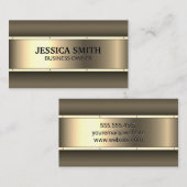 金ゴールド金属 |リベット |金属 名刺 (正面/裏面)