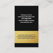 金ゴールド金属 |レザーお洒落 名刺 (裏面)