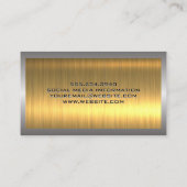 金ゴールド金属 | 住宅清掃アイコン 名刺 (裏面)