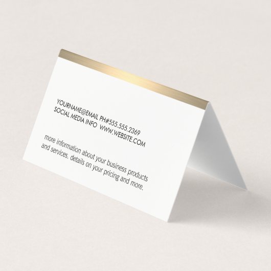金ゴールド金属 名刺 (裏面)