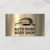 金ゴールド金属 | 定型化された車のロゴ 名刺 (正面)