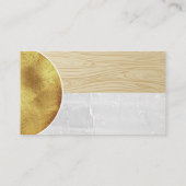 金ゴールド金属 |木材 |大理石 名刺 (裏面)